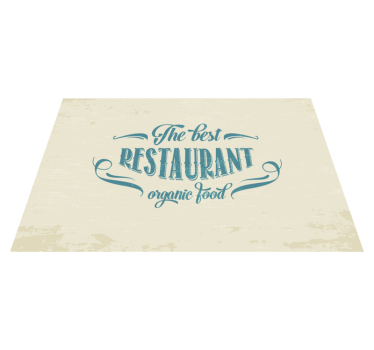 Tischset text für restaurant bio-essen - TenStickers