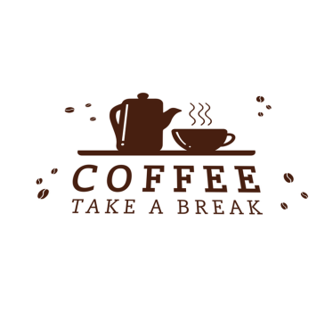 Tischset text kaffeepause zitat - TenStickers