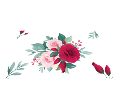 Tischsets originell mit floralen arrangements - TenStickers
