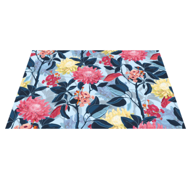 Tischsets originell florale eleganz - TenStickers