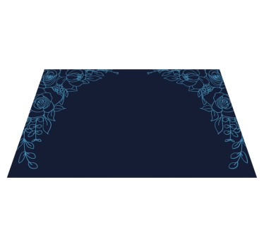 Tischsets originell mit floralem randdesign - TenStickers
