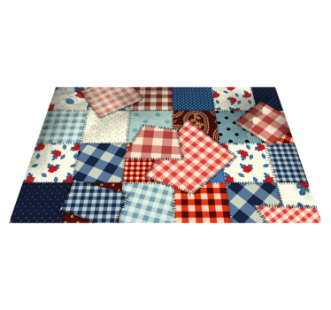 Tischset textur patchwork stoffdesign - TenStickers