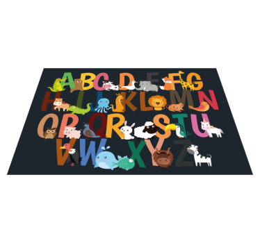 Kinder Tischset Tieralphabet englisch - TenStickers
