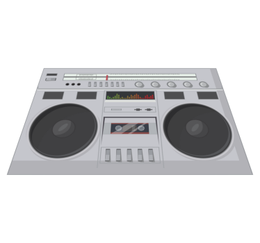 Tischsets originell im retro boombox stil - TenStickers
