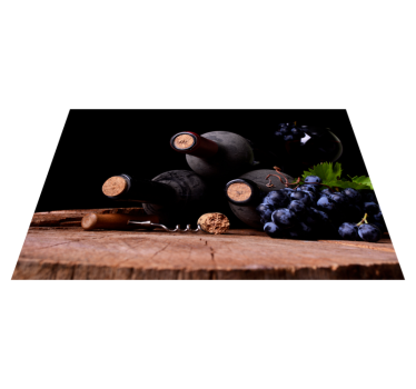 Tischsets originell trauben und weinflaschen - TenStickers