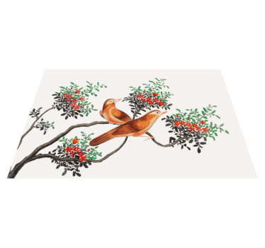 Tischsets originell elegante vögel und beeren - TenStickers