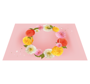 Tischsets originell mit floralem kreisakzent - TenStickers