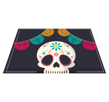 Tischset halloween mit buntem totenkopf-banner - TenStickers