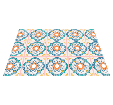 Platzset Textur Marokkanische rot-orange-gelbe fliese - TenStickers