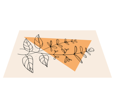 Tischsets originell im floralen abstrakten design - TenStickers