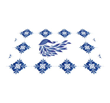 Tischsets originell pfau blumenmuster - TenStickers