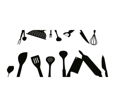 Tischsets originell küchenutensilien kollektion - TenStickers