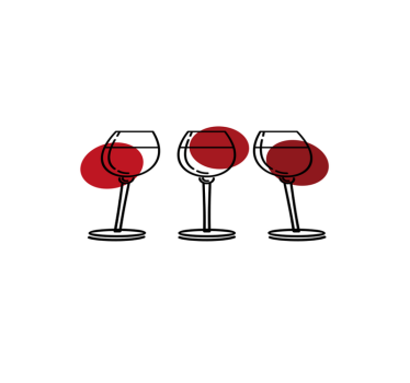 Tischset rechteckig Gläser wein - TenStickers