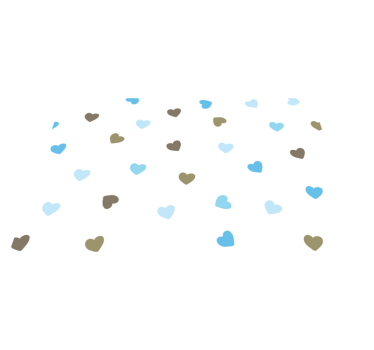Tischsets originell mit buntem herzmuster - TenStickers