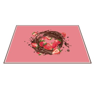 Tischsets originell schokoladendip-erdbeeren - TenStickers