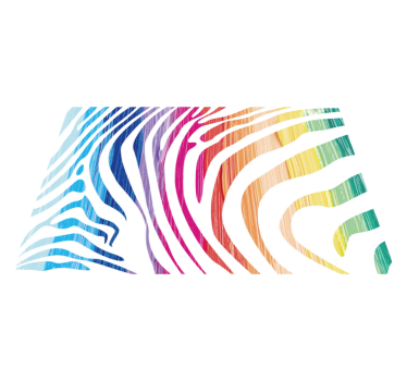 Tischsets originell bunte zebra streifen - TenStickers