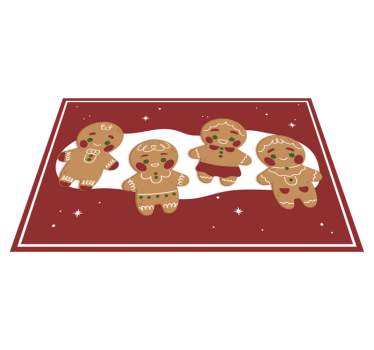 Platzset Weihnachten Lebkuchen motive - TenStickers