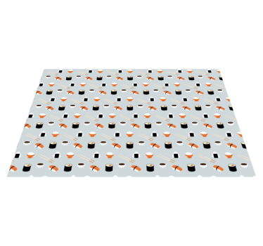 Tischsets originell mit sushi-muster kunst - TenStickers