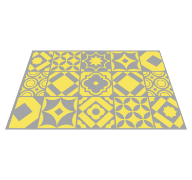 Tischset textur mit geometrischen motivfliesen - TenStickers
