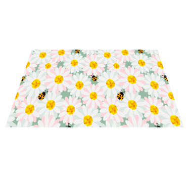 Tischsets originell mit leuchtenden blumenmustern - TenStickers