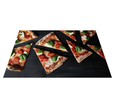 Tischset restaurant für geschnittene pizza - TenStickers