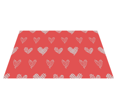 Tischset textur herzmuster - TenStickers