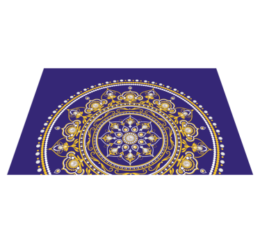 Tischset elegant Lila und goldenes indien-muster - TenStickers