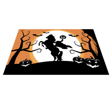 Reiter auf pferd halloween Tischsets - TenStickers