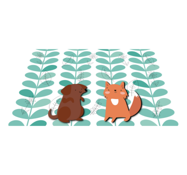 Tischset kinder mit süßen tierfreunden - TenStickers