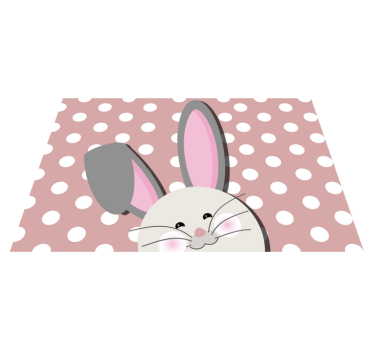 Tischset kinder im fröhlichen hasen design - TenStickers