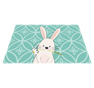 Kinder Tischset Porträt eines kaninchens - TenStickers