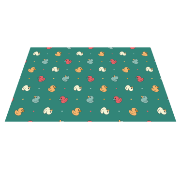 Tischset kinder mit buntem entenmuster - TenStickers