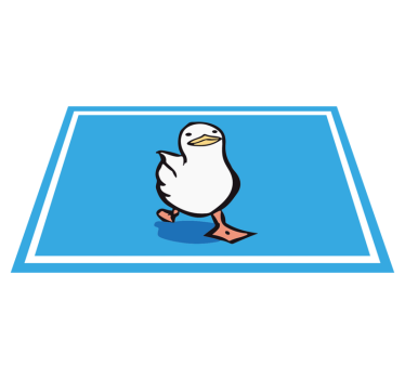 Platzset modern Swaggy walking ente - TenStickers
