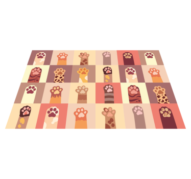 Tischsets originell mit pfotenabdruck-motiv - TenStickers