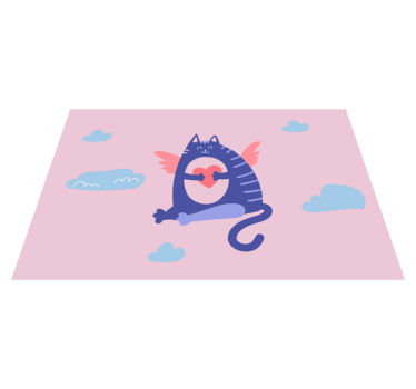 Kinder Tischset Schöne fliegende katze - TenStickers