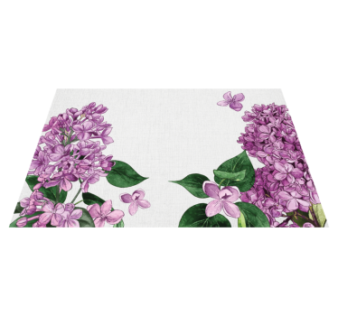 Tischsets originell mit lila blumenmuster - TenStickers