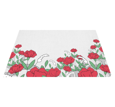 Tischsets originell mit floralem blattmuster - TenStickers