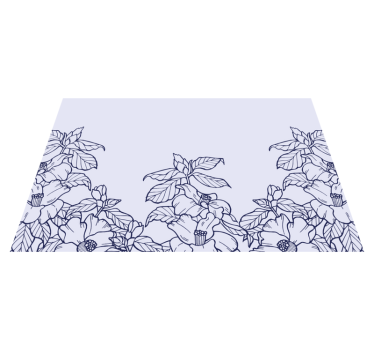 Tischsets originell mit floralem randmuster - TenStickers