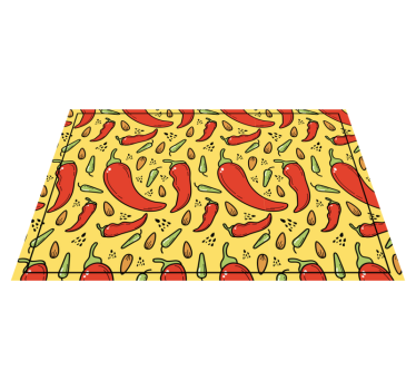 Tischsets originell mit chili-paprika-muster - TenStickers