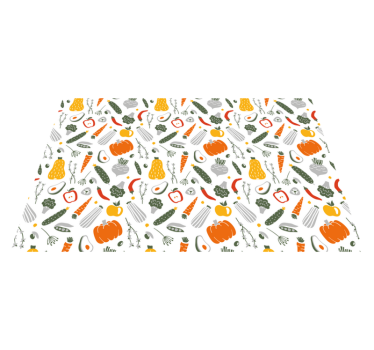 Tischsets originell mit buntem gemüse-muster - TenStickers