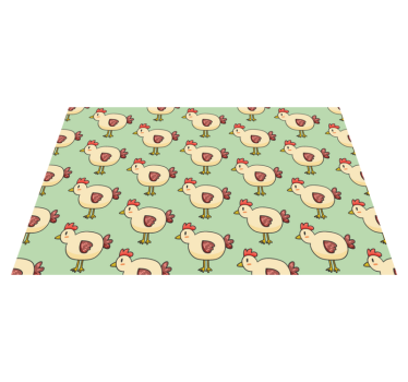 Tischset kinder charmantes huhn wiederholt - TenStickers