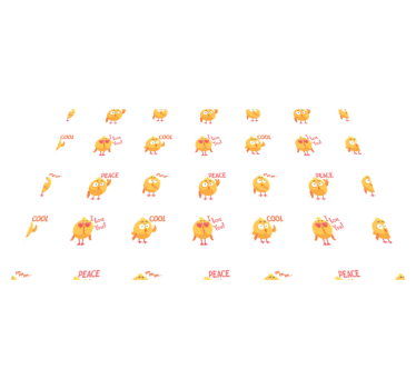 Tischset kinder mit niedlichen kükenmotiven - TenStickers
