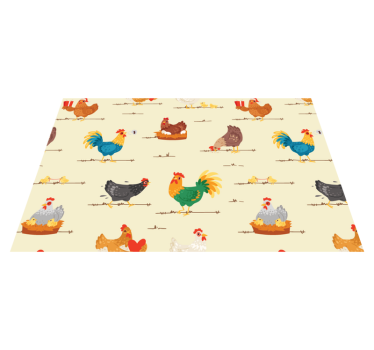 Tischsets mit hühnchen-cartoon-muster - TenStickers
