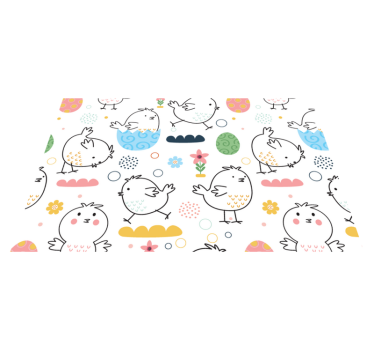 Tischset kinder mit niedlichen vogelmustern - TenStickers