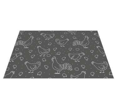 Tischsets originell charmante hühner-schüssel - TenStickers
