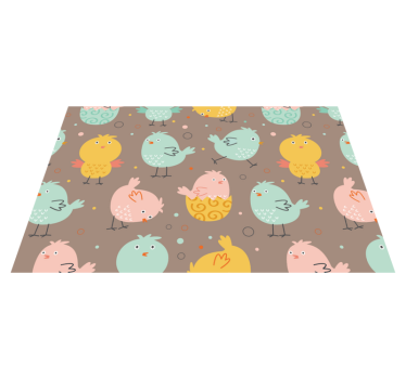 Mehrfarbige hühnchen-baby-tischsets - TenStickers