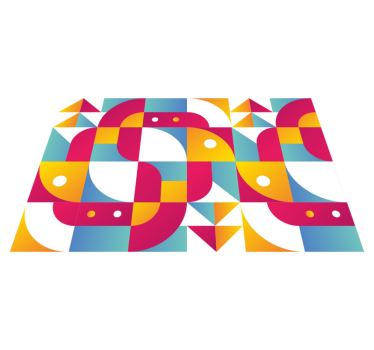 Tischset modern mit mutigen geometrischen mustern - TenStickers