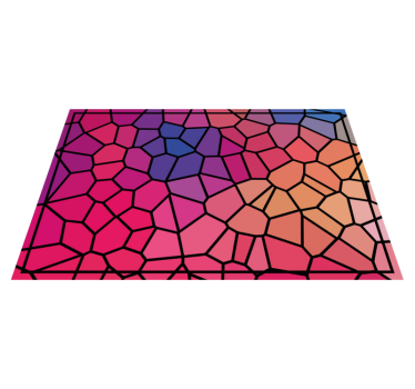 Tischset modern Lebendige farbe geometrisch - TenStickers