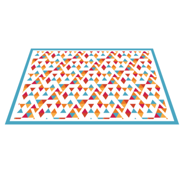 Tischsets originell mit lebhaftem geometrischen muster - TenStickers