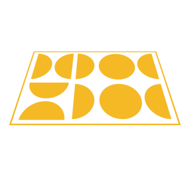 Tischset modern geometrische gelbe form - TenStickers
